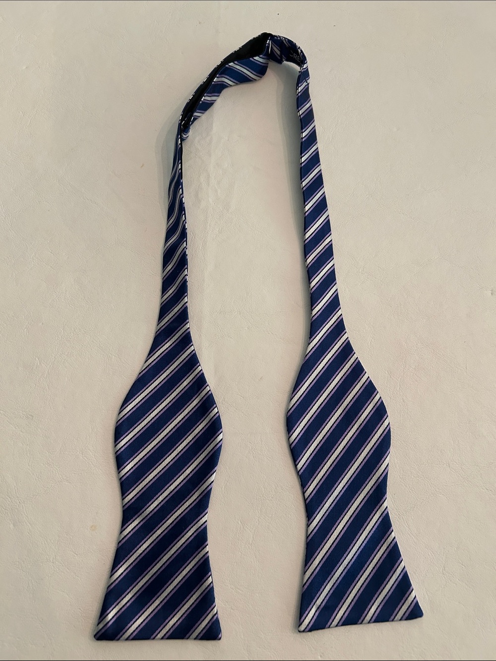 Cremieux Classic Purple Stripe Self-Tie Bow Tie for Men